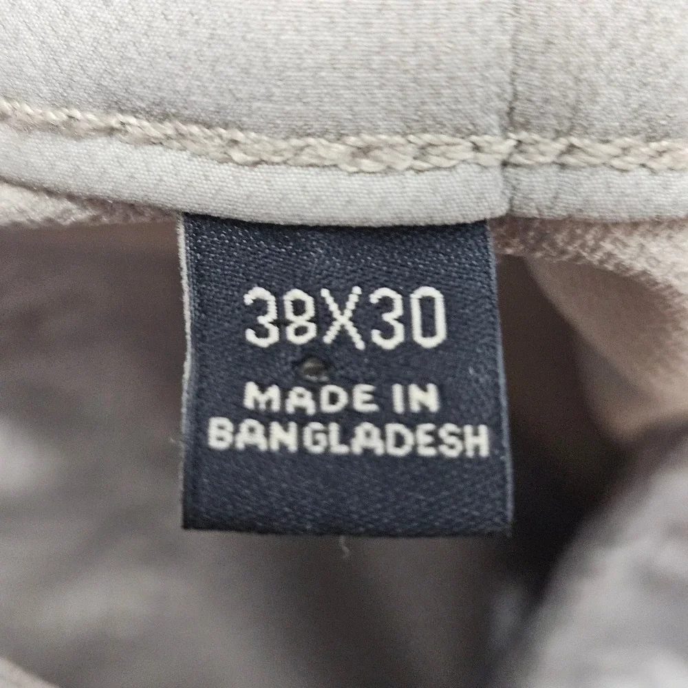 Banana Republic Core Temp Mens Pants 38x30 Light Gray Performance Chino Slim Fit